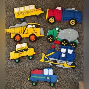 Colorful Vehicle Plush Toy Set
